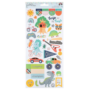 Pebbles Cool Boy - Accent Stickers