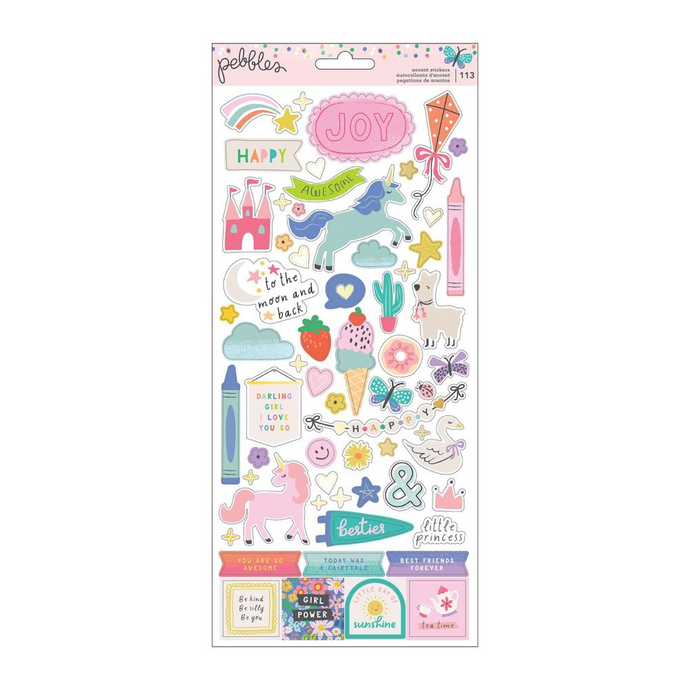 Pebbles Cool Girl - Accent Stickers
