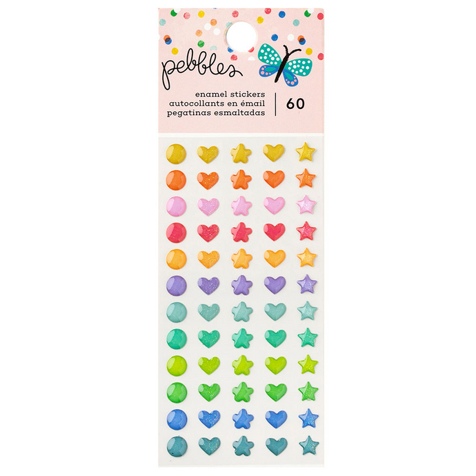 Pebbles Cool Girl - Enamel Stickers