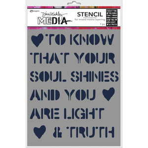 Dina Wakley Media Stencil - Soul Shines