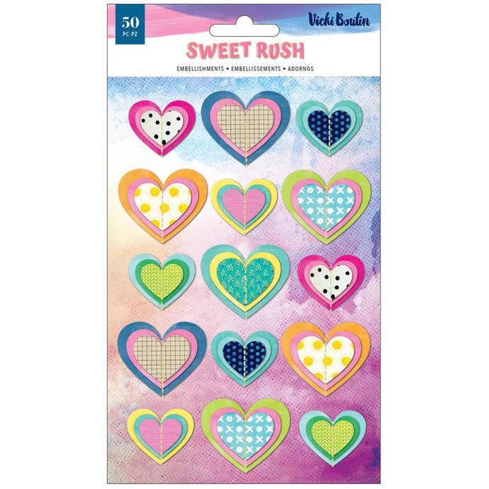 Vicki Boutin Sweet Rush - Layered Heart Stickers