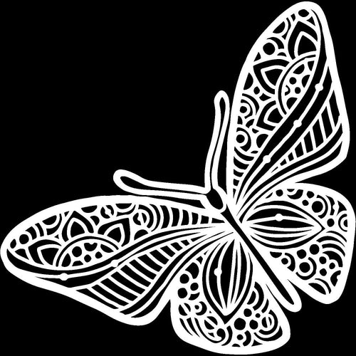 The Crafters Workshop Stencil 6 x 6 - Joyous Butterfly