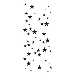 Crafter's Workshop Slimline Stencil 4"X9" - Star Sparkle